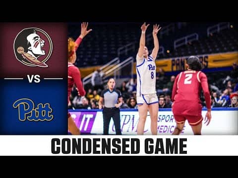 Florida State vs. Pitt Condensed Game | 2025-26 ACC Women's Basketball