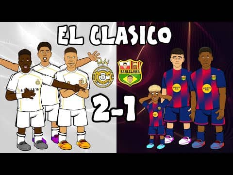 EL CLASICO! Real Madrid 2-1 FC Barcelona⚽ FIGHT! (Bellingham Mbappe Goals Highlights La Liga)