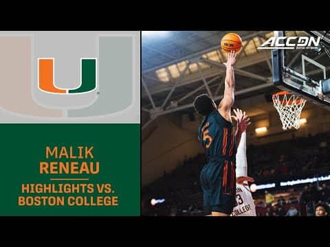 Miami's Malik Reneau Delivers For The 'Canes