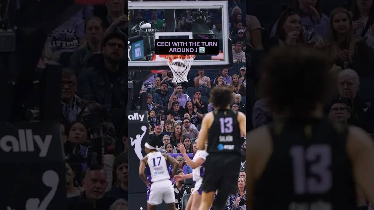 Ceci Spins & Sinks It! 🌀🔥#wnba #goldenstatevalkyries #shorts #cecizandalasini