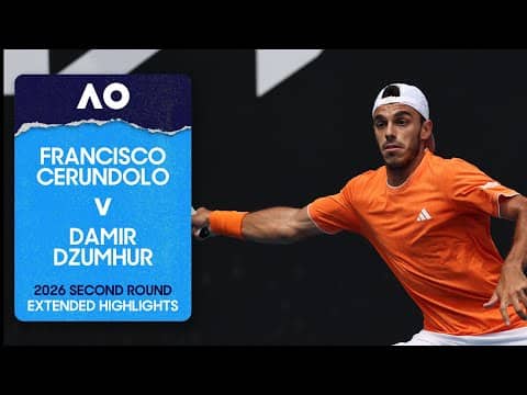 Francisco Cerundolo v Damir Dzumhur Extended Highlights | Australian Open 2026 Second Round