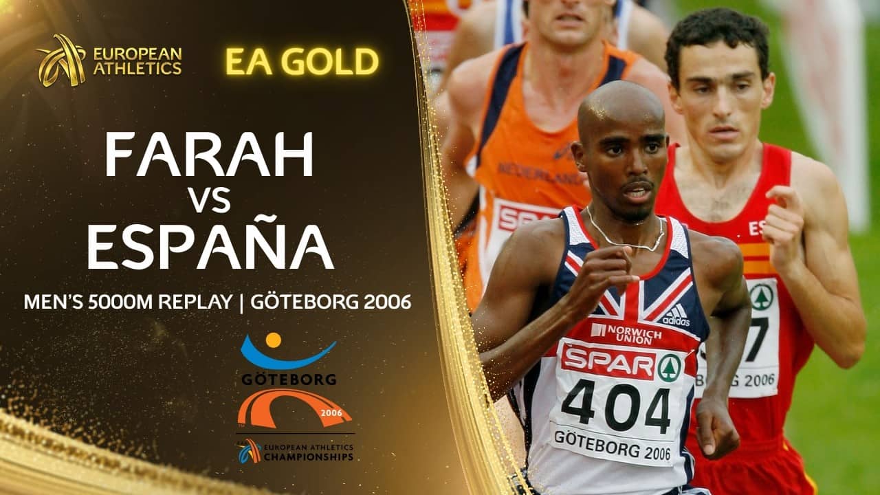Amazing Finish 🔥 Mo Farah v Jesús España | Men's 5000m | 2006 Göteborg European Championships