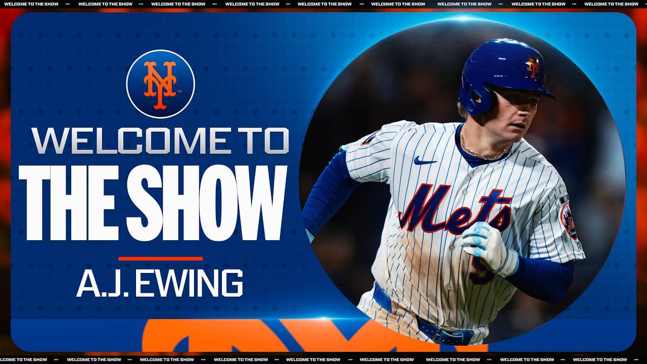 Have a debut! A.J. Ewing hits an RBI triple, draws 3 walks, and steals a base in his MLB debut! π
