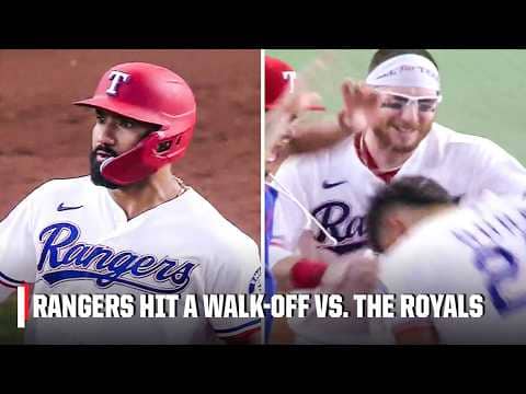THE RANGERS WALK IT OFF AGAINST THE ROYALS 🔥 | ESPN MLB