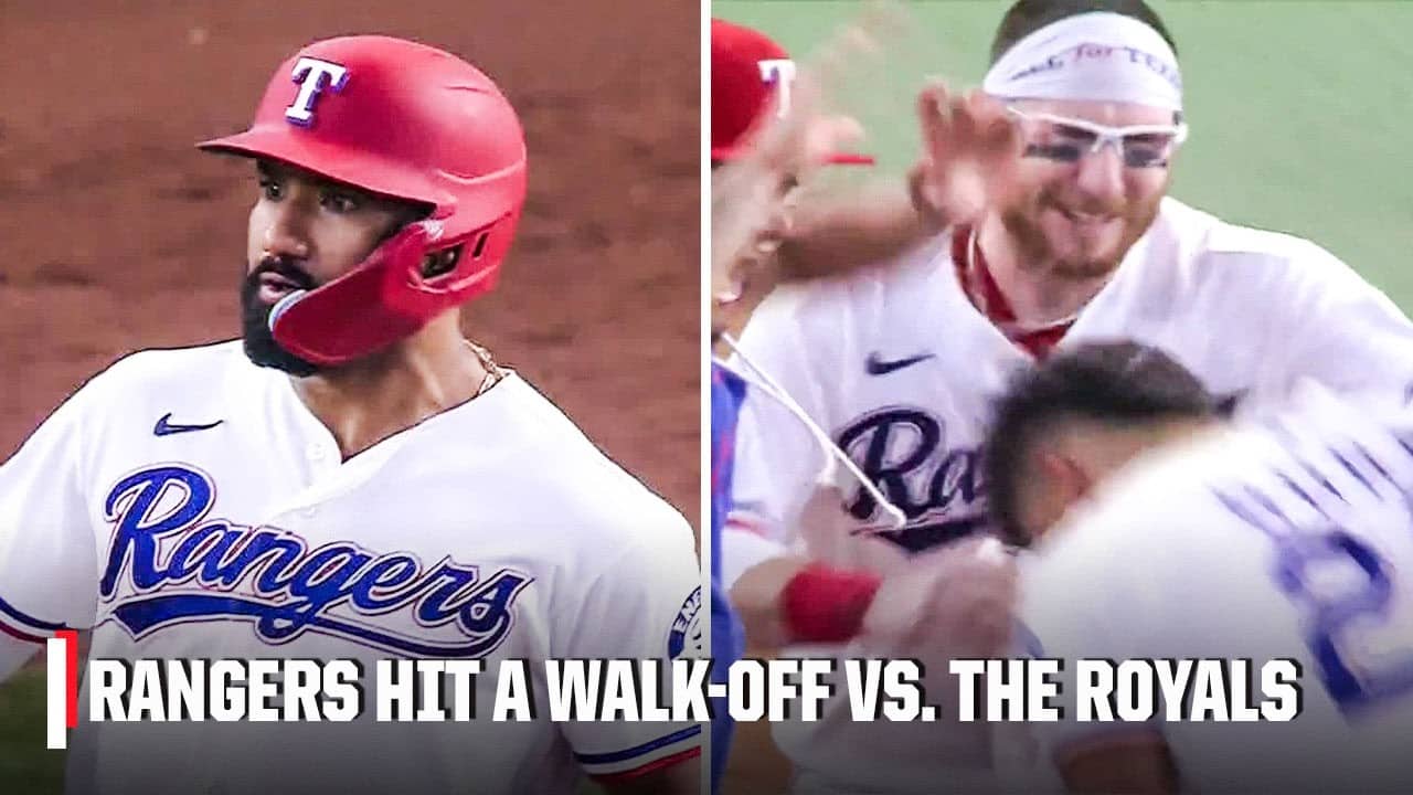 THE RANGERS WALK IT OFF AGAINST THE ROYALS 🔥 | ESPN MLB