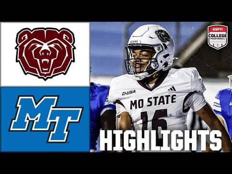 Missouri State Bears vs. Middle Tennessee State Blue Raiders | Full Game Highlights | ESPN CFB