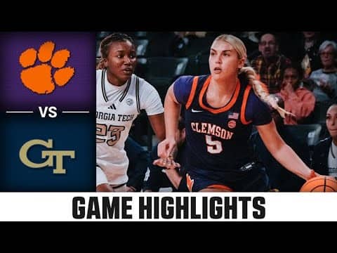 Clemson vs. Georgia Tech Game Highlights | 2025-26 ACC Women's Basketball