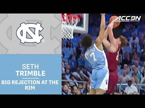 North Carolina's Seth Trimble Has A Meeting At The Rim