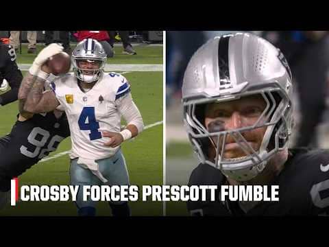Maxx Crosby forces an early Dak Prescott FUMBLE on Monday Night Football 😤 | NFL on ESPN
