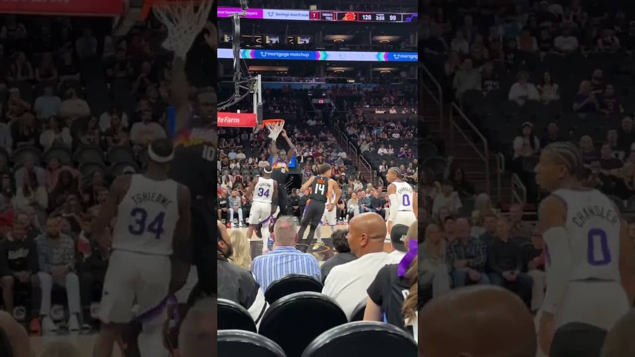 Rookie connection on display 👀 alley-oop from Koby → Khaman #shorts | Phoenix Suns
