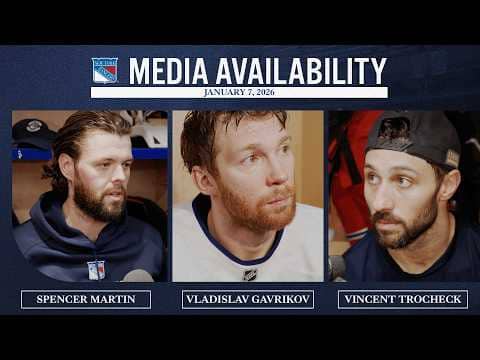 NYR Practice: Spencer Martin, Vladislav Gavrikov & Vincent Trocheck  | Jan. 7, 2026