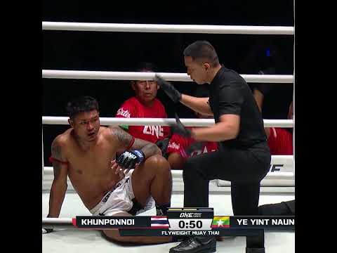 SHUT DOWN 💥 Khunponnoi KOs Ye Yint Naung in Round 2!