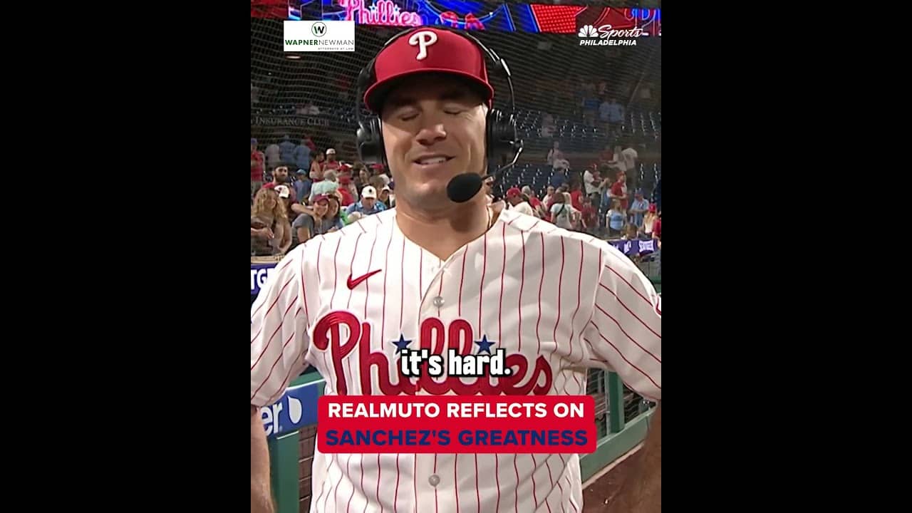 J.T. Realmuto had a front row seat to Sanchy's greatness 🤝