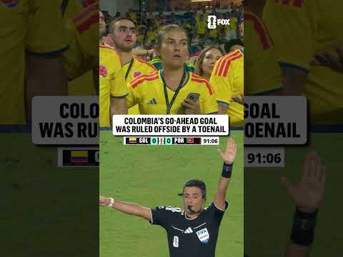 UNBELIEVABLY CLOSE FOR COLOMBIA 😱 The smallest margin of being marked offside