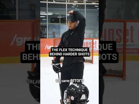 THE FLEX TECHNIQUE BEHIND HARDER SHOTS #hockeycoaching #hockeytraining