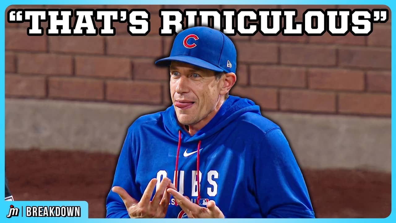 Umpire ejects the Cubs manager for arguing a ticky tack rule, a breakdown