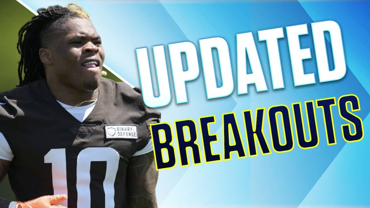 UPDATED Breakout Players for 2026 Fantasy Football! Judkins, LaPorta, Pitts, Rice, Burden, & More!