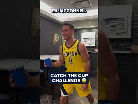 T.J. McConnell Tries to Catch the Cup 👀