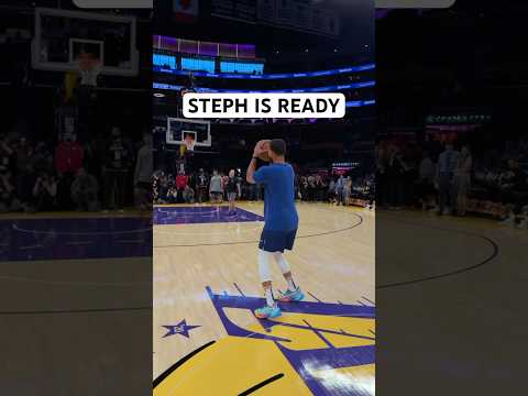 Steph Curry warming up for another season opener