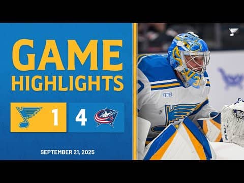 Preseason Game Highlights: Blue Jackets 4, Blues 1