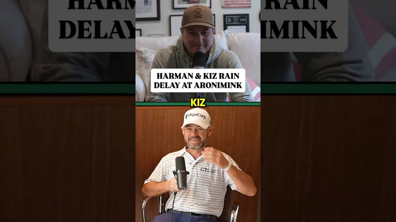 Nobody had a better rain delay last time the PGA Tour was at Aronimink than Brian Harman & Kiz 💀