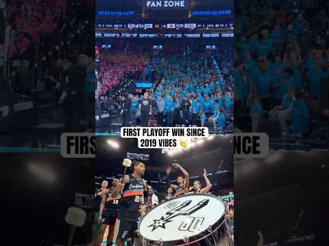 Spurs celebrated after their first playoff win since 2019