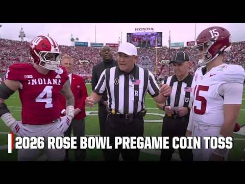 Magic Johnson serves as Rose Bowl Grand Marshal, Alabama wins coin Toss | ESPN College Football