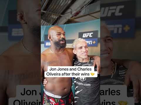 What a moment between Jon Jones and Charles Oliveira ❤️ (via UFC)
