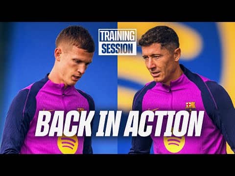 LEWANDOWSKI AND OLMO TAKE PART IN TRAINING | FC Barcelona 🔵🔴