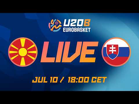 LIVE - North Macedonia v Slovakia | FIBA U20 EuroBasket 2026 Division B | Group Phase
