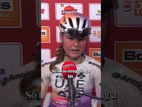 “I wasn’t even supposed to be here!” 😮 Paula Blasi after winning Amstel Gold!