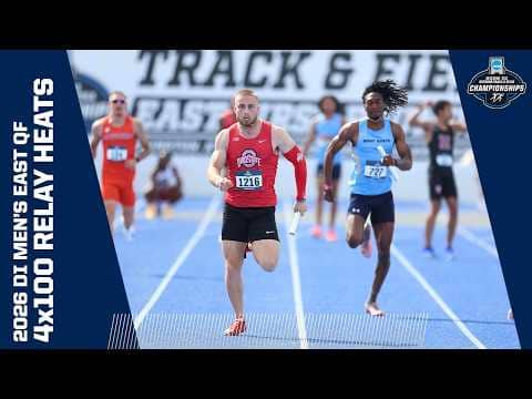 Every men's 4x100 meter relay heat from the 2026 NCAA DI East First Round track & field meet