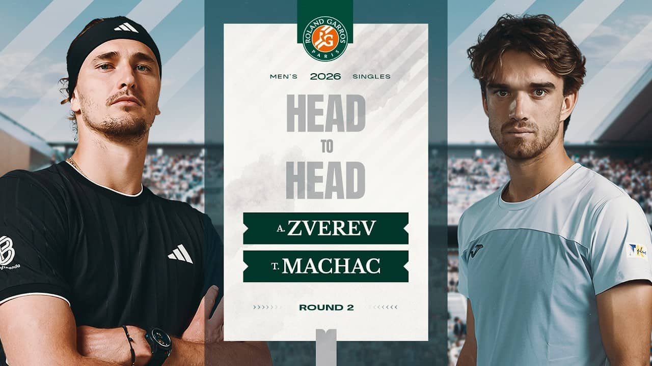 Zverev vs Machac Round 2 Head to Head | Roland-Garros 2026