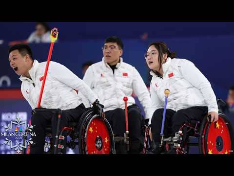 China holds off Team USA in mixed team wheelchair curling opening match | Winter Paralympics 2026