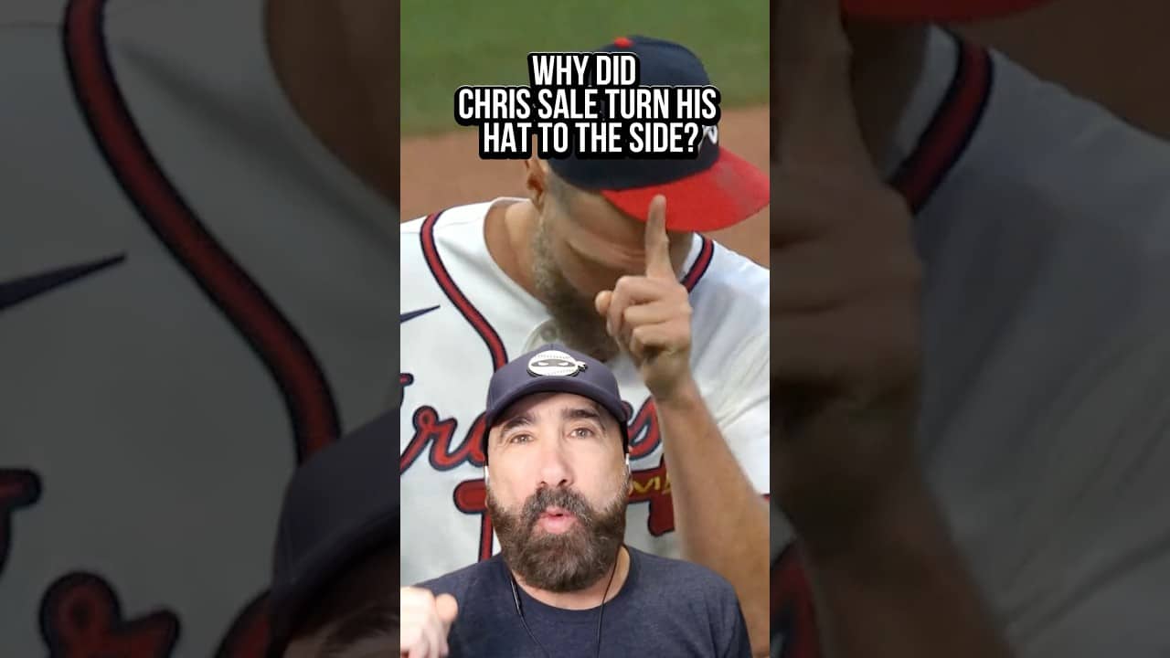 Why did Chris Sale flip his hat to the side? 🤣 #mlb #baseball
