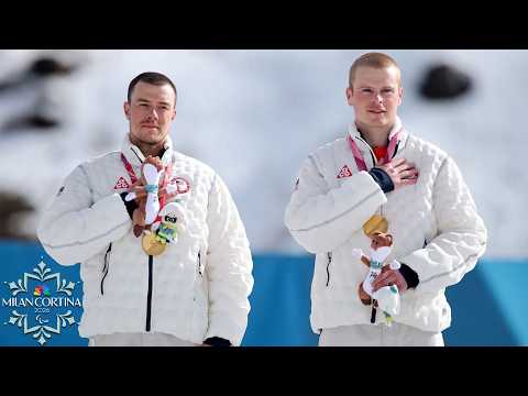Jake Adicoff receives gold after sweeping men's visually impaired XC events in Italy | NBC Sports