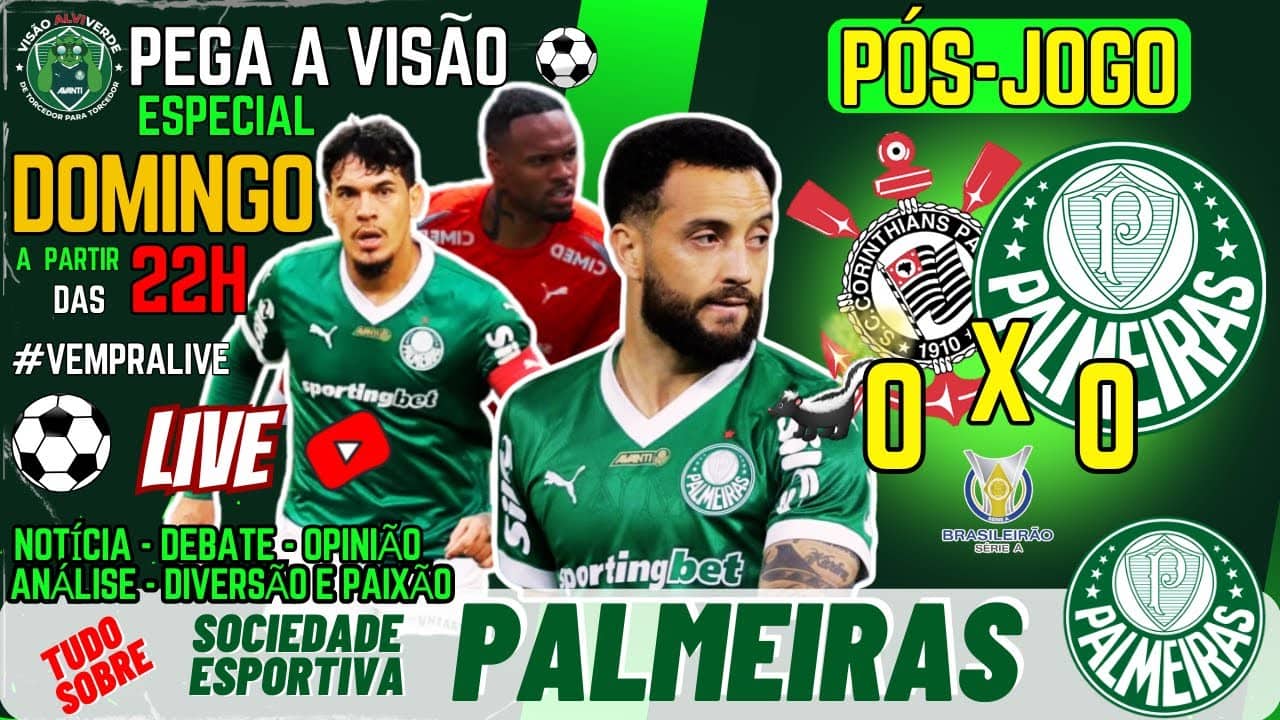 🚨#AOVIVO - LIVE ESPECIAL DE DOMINGO: PÓS-JOGO CORINTHIANS 0X0 PALMEIRAS | PROTESTO ?