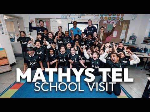 Mathys Tel surprises entire school class with Spurs shirts! | No Room For Racism Campaign