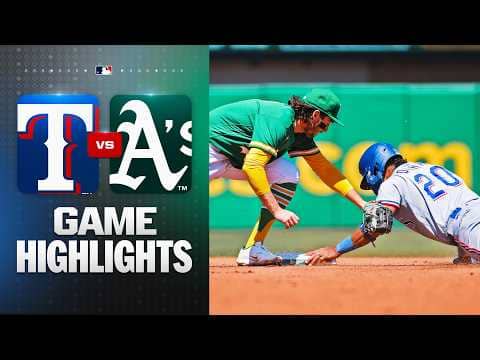 Rangers vs. A's Game Highlights (4/16/26) | MLB Highlights