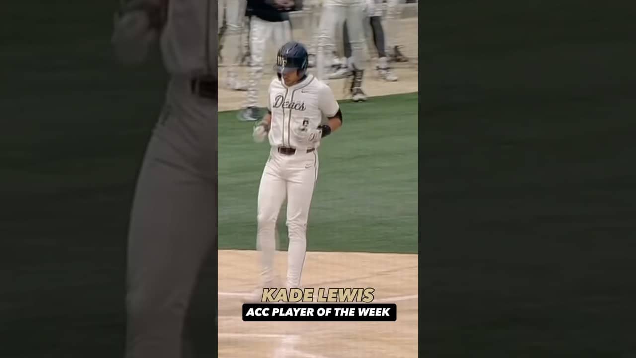 Your ACC Player of the Week, Kade Lewis 🎩 #wakeforest #collegebaseball #baseball #ncaabaseball