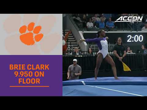 Clemson's Brie Clark Ties For 1st With A 9.950 On Floor