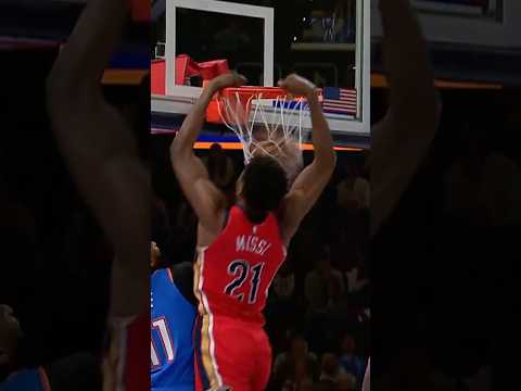 Yves Missi soars for the putback slam #pelicans #thunder #highlights