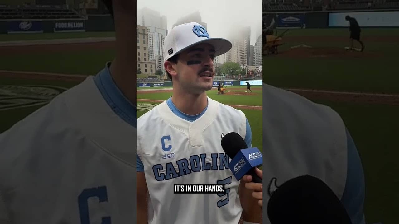 UNC second baseman Gavin Gallaher after the Tar Heels move on to the 2026 ACC Championship #baseball