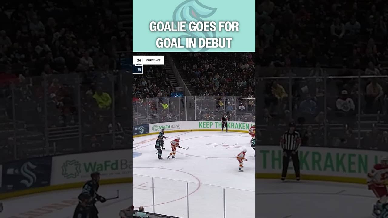 Has to settle for JUST a win in 1st NHL start 😏