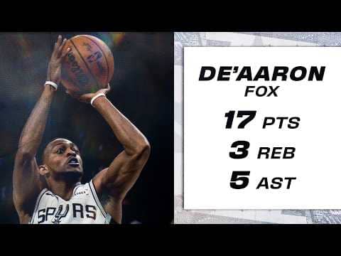 17 POINTS FOR DE'AARON FOX IN SPURS WIN OVER TIMBERWOLVES