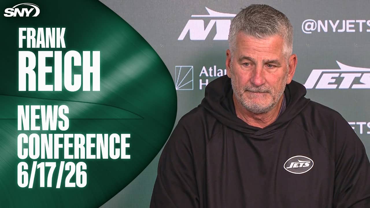 Jets offensive coordinator Frank Reich talks QBs Geno Smith, Cade Kubnik, and new scheme for offense