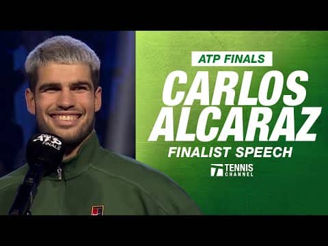 Carlos Alcaraz Finalist Speech | 2025 ATP Finals