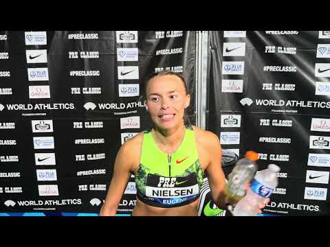 Wilma Nielsen happy with her come from behind win in the 1500