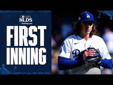 FULL 1st INNING: Tyler Glasnow pitches a scoreless inning for the Dodgers!
