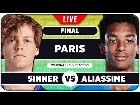 SINNER vs AUGER ALIASSIME • ATP Paris 2025 Final • LIVE Tennis Watchalong